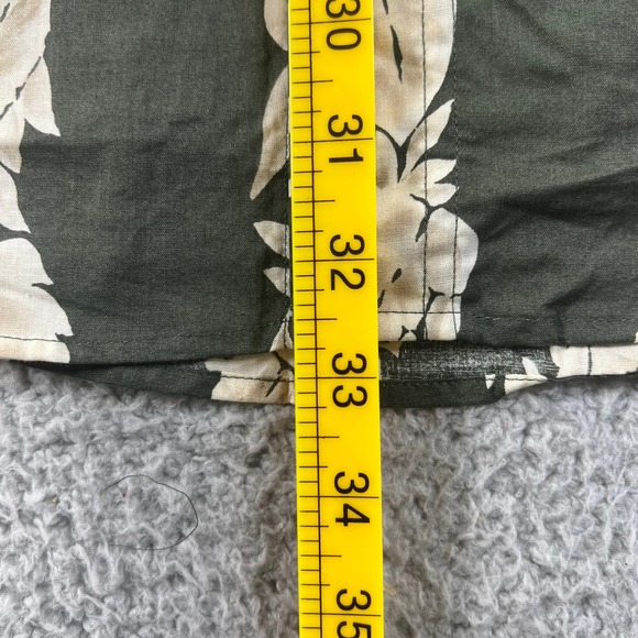 Chaps Ralph Lauren Button Down Shirt Men's L Green Cream Leaf Safari NWT - Picture 9 of 10